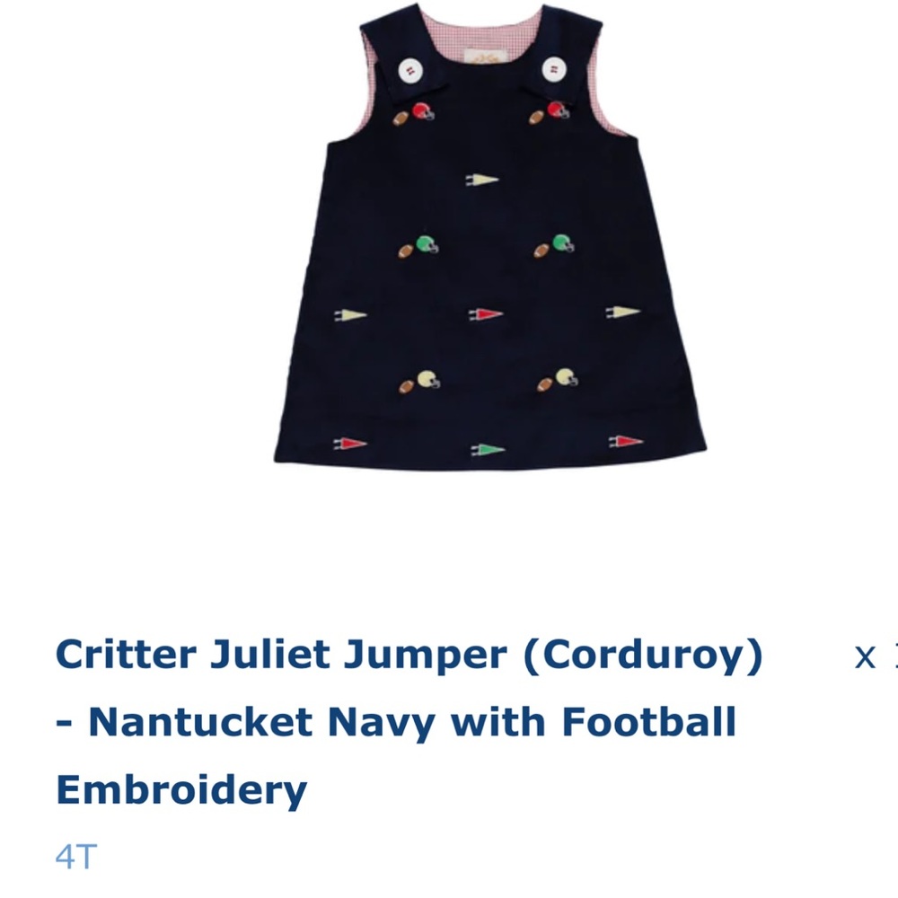 Beaufort Bonnet Juliet Jumper Corduroy Navy with Football 4T